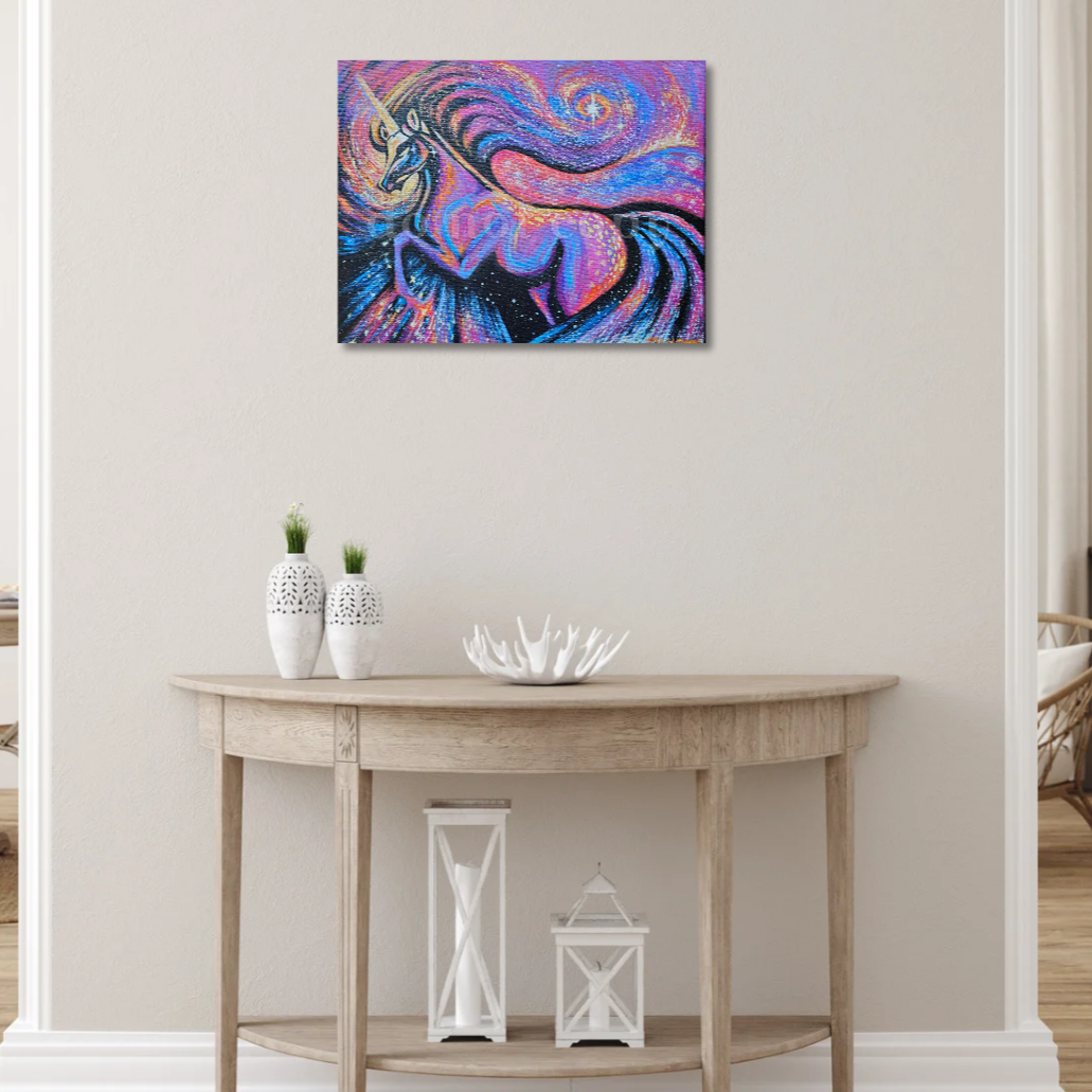 16x20 Original Painting "Pink Pony"