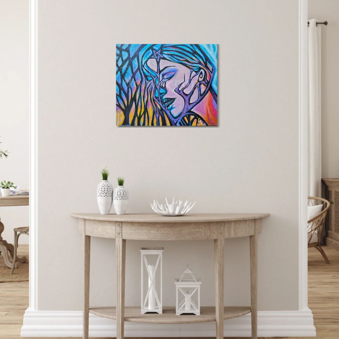 16x20 Original Painting Water and Fire Magic