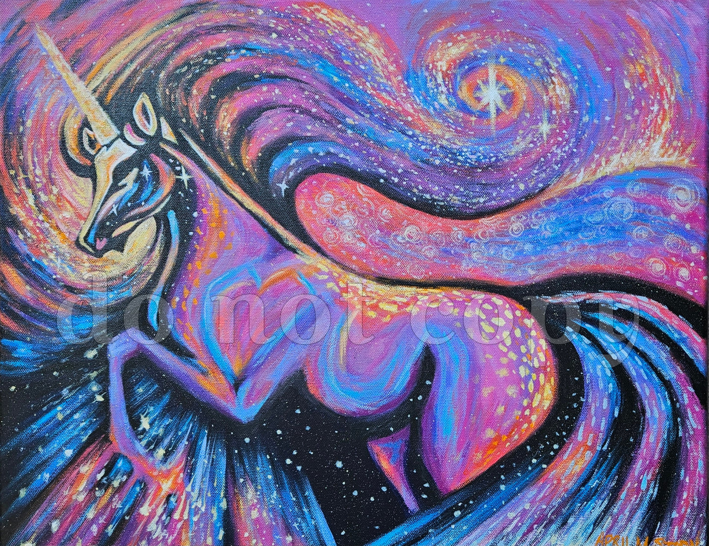 16x20 Original Painting "Pink Pony"