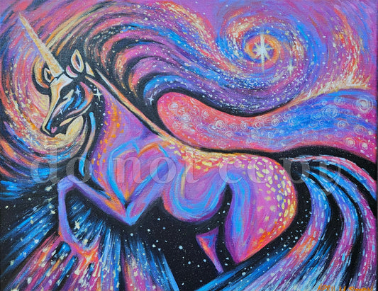 16x20 Original Painting "Pink Pony"