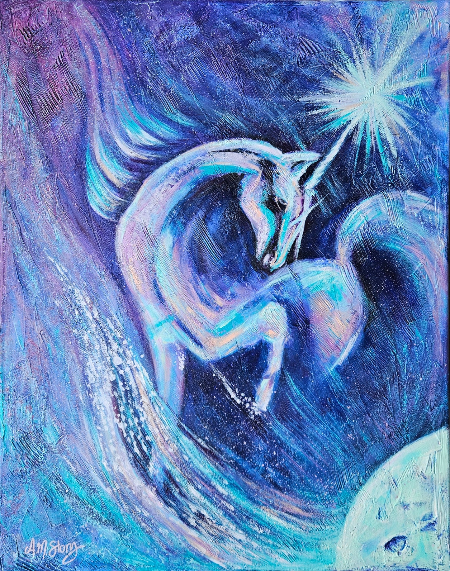 Wild Arcana: Moon Dancer | Original acrylic painting on canvas | 16"X20"