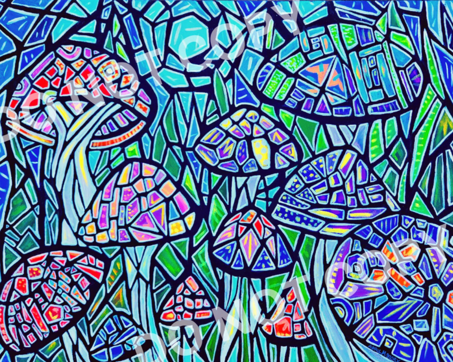 Mushroom Village 8x10 Print