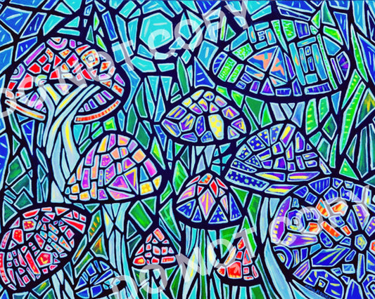Mushroom Village 8x10 Print